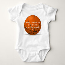 Adorable, loving basketball romper