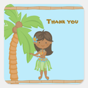 Adorable Luau Sticker Merci fille