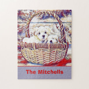 Adorable Maltese Puppy Lover Jigsaw Puzzle