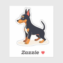 Adorable Manchester Terrier, Cubist Charm, Small
