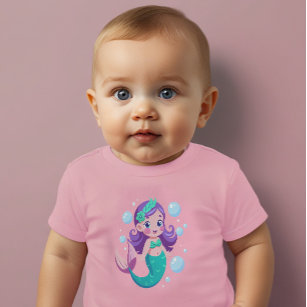 Adorable Mermaid Baby T-Shirt