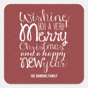 Adorable Message Christmas/Holiday Stickers