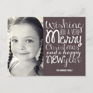 Adorable Message Christmas Photo Card Postcard