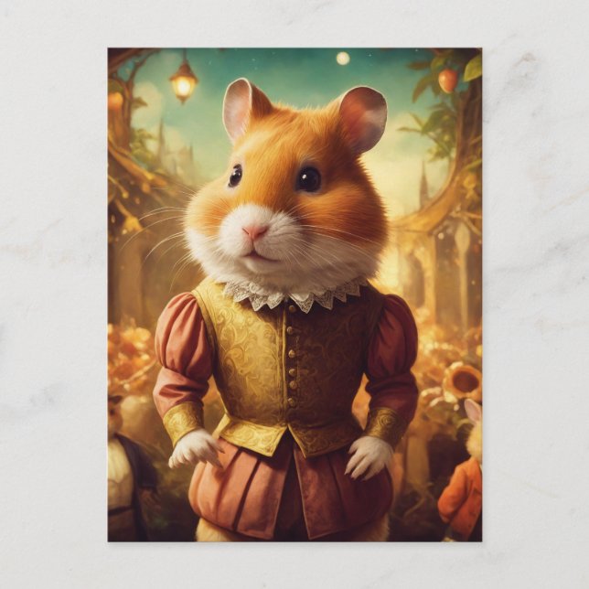 Adorable Midsummer Hamster Actor Postcard (Front)