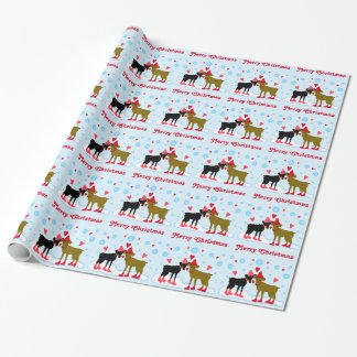 Adorable Min Pins Christmas Wrapping Paper