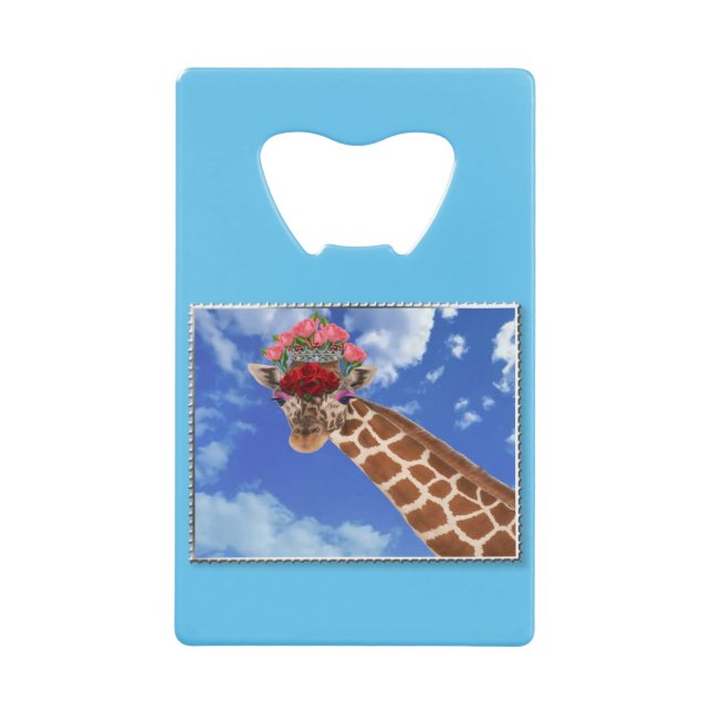 Adorable “Missy Giraffe” Credit Card Bottle Opener (Front)