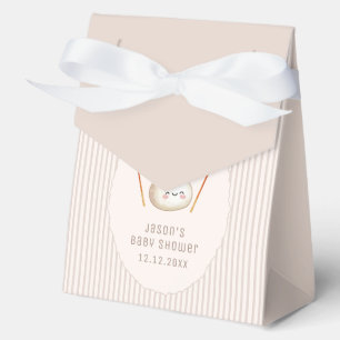 Adorable Modern Bow Asian Dumpling Baby Shower Favor Box