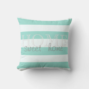 Adorable Modern  Stripes,Home Sweet Home Throw Pillow