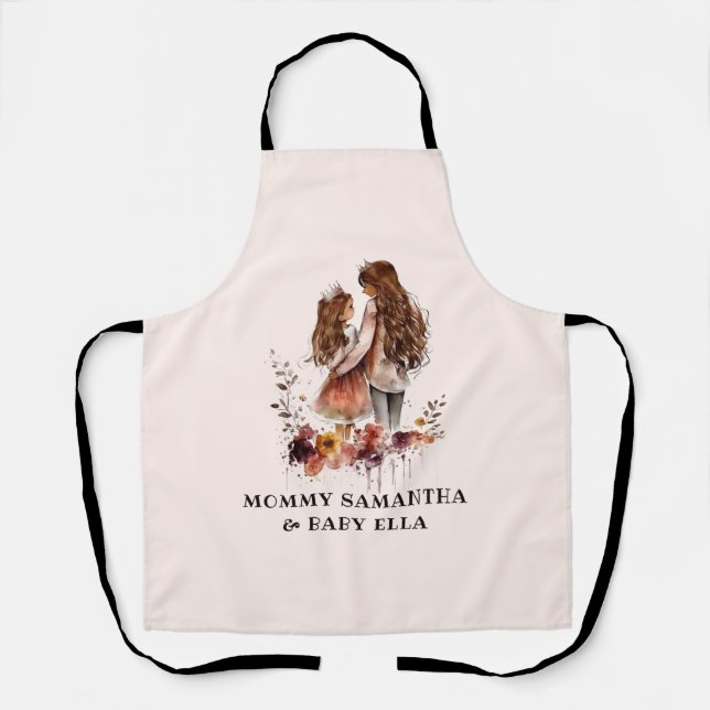 Adorable Mom and Daughter Bond (10) Apron (Front)