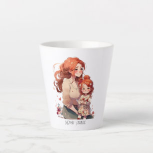 Adorable Mom and Daughter Bond (13) Latte Mug