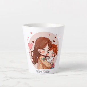 Adorable Mom and Daughter Bond (14) Latte Mug