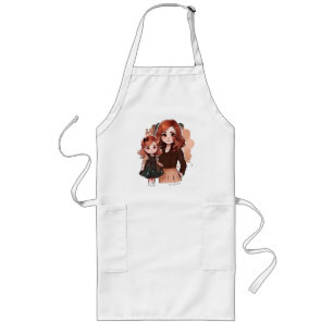 Adorable Mom and Daughter Bond (2) Long Apron