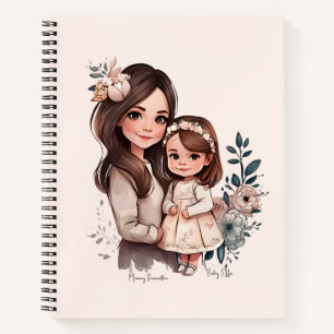 Adorable Mom and Daughter Bond (3) Notebook