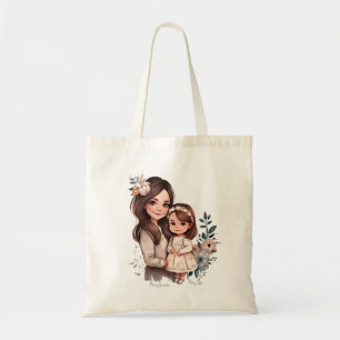 Adorable Mom and Daughter Bond (3) Tote Bag