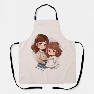 Adorable Mom and Daughter Bond (4) Apron