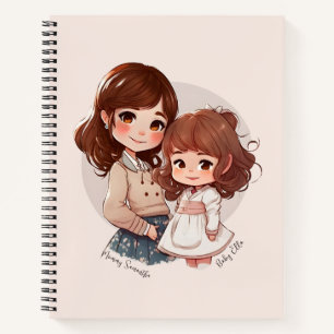Adorable Mom and Daughter Bond (4) Notebook