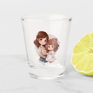 Adorable Mom and Daughter Bond (4) Shot Glass