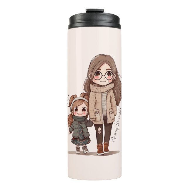 Adorable Mom and Daughter Bond (5) Thermal Tumbler (Front)