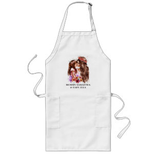 Adorable Mom and Daughter Bond (6) Long Apron
