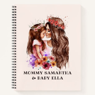 Adorable Mom and Daughter Bond (6) Notebook