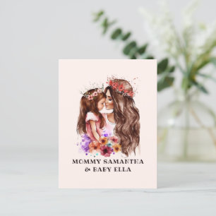 Adorable Mom and Daughter Bond (6) Postcard