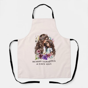Adorable Mom and Daughter Bond (7) Apron