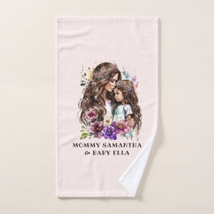 Adorable Mom and Daughter Bond (7) Bath Towel Set