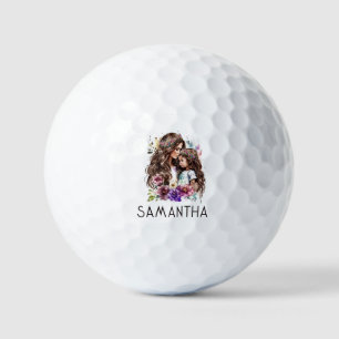 Adorable Mom and Daughter Bond (7) Golf Balls
