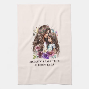 Adorable Mom and Daughter Bond (7) Kitchen Towel