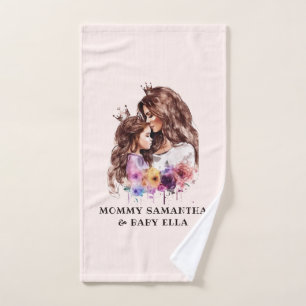 Adorable Mom and Daughter Bond (8) Bath Towel Set