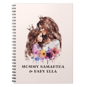Adorable Mom and Daughter Bond (8) Notebook