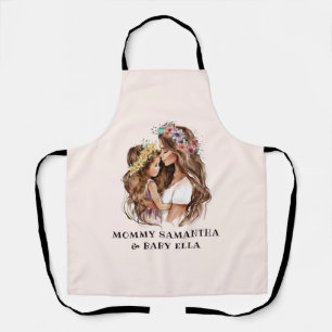 Adorable Mom and Daughter Bond (9) Apron