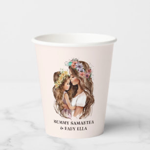 Adorable Mom and Daughter Bond (9) Paper Cups