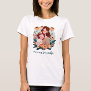 Adorable Mom and Daughter Bond - Floral Frame (3) T-Shirt