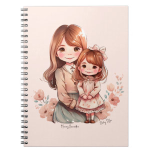 Adorable Mom and Daughter Bond Notebook