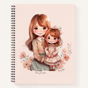 Adorable Mom and Daughter Bond Notebook