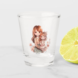 Adorable Mom and Daughter Bond Shot Glass