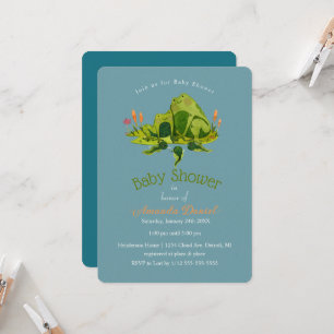 Adorable Mommy Frog and Baby Frogs Baby Shower  Invitation