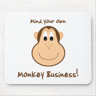Adorable monkey mouse pad