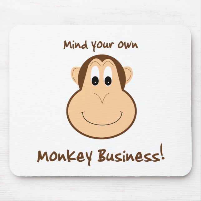 Adorable monkey mouse pad (Front)