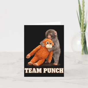 Adorable monkey punch baby graphic team punch bigA Card