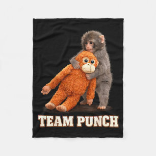 Adorable monkey punch baby graphic team punch bigA Fleece Blanket