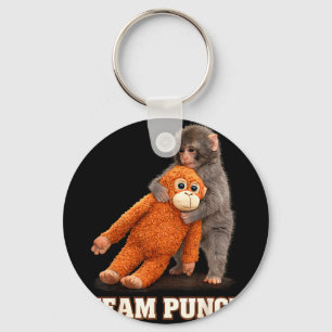 Adorable monkey punch baby graphic team punch bigA Keychain