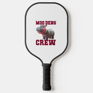 Adorable MOO DENG CREW Baby Hippo Squad Lunch Lady Pickleball Paddle