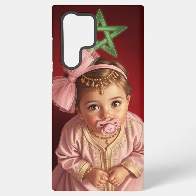 Adorable Moroccan Baby Girl Personalized PhoneCase Samsung Galaxy S22 Ultra Case (Back)