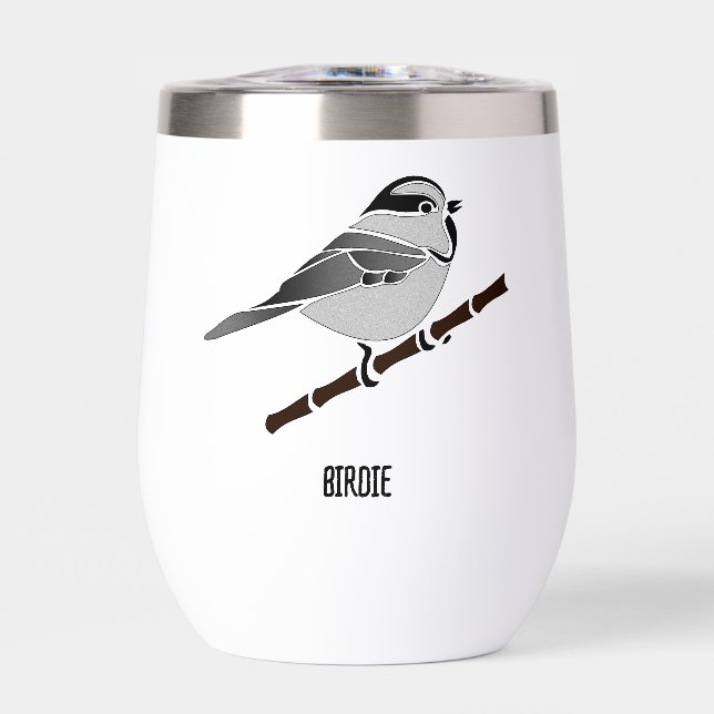 Adorable Mountain Chickadee Bird Illustrated (Front)