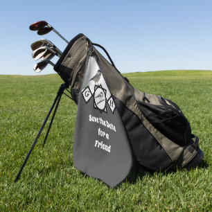 Adorable Mountain Chickadee Monogram Photo Golf Towel