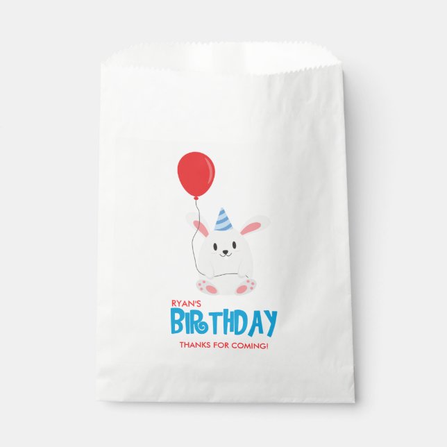 Adorable Mouse Kid's Birthday Party Favour Bag (Front)