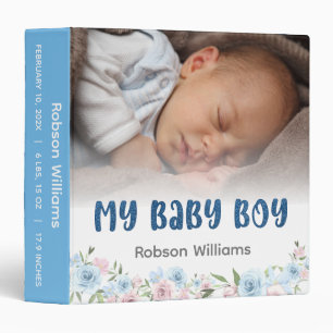 Adorable “My Baby Boy” Keepsake Photo Album Binder