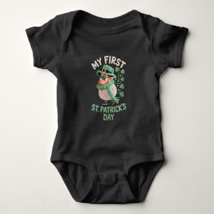 Adorable My First St Patricks Day Faux Yarn Set Baby Bodysuit